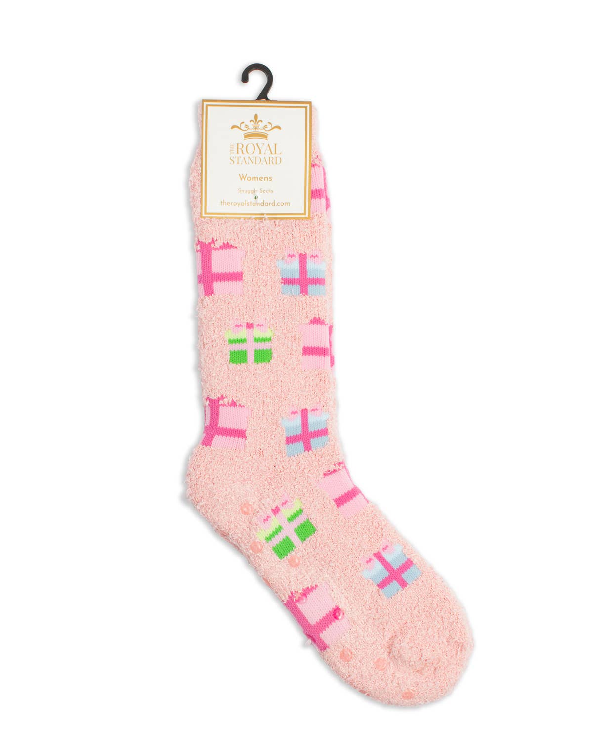 Women's Christmas Present Snuggle Socks   Light Pink/Multi   One Size