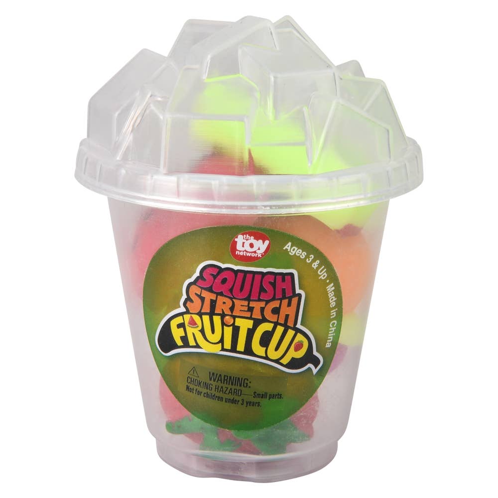 Squishy Stretchy Fruit Cup toy detail view