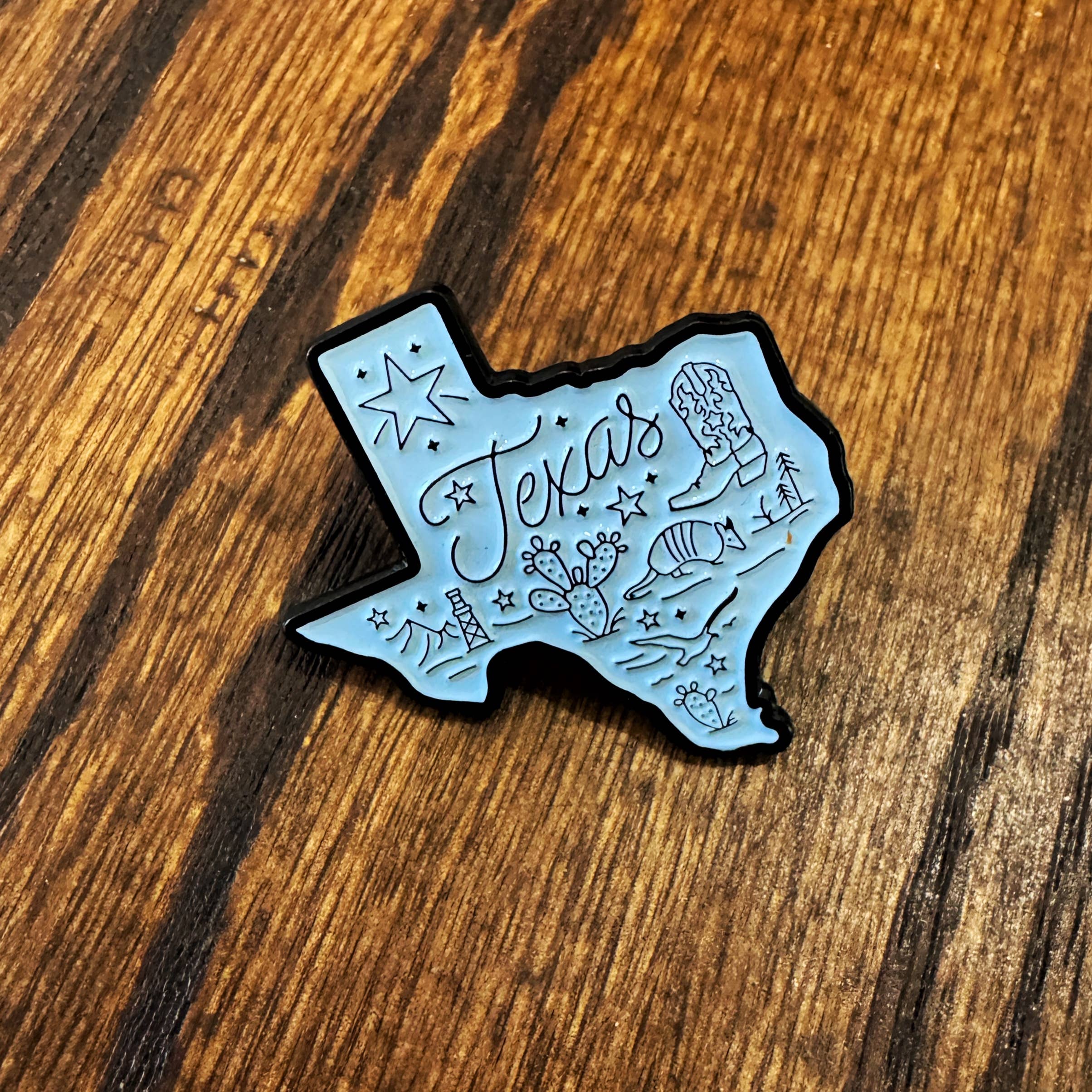 Around Texas Enamel Pin 