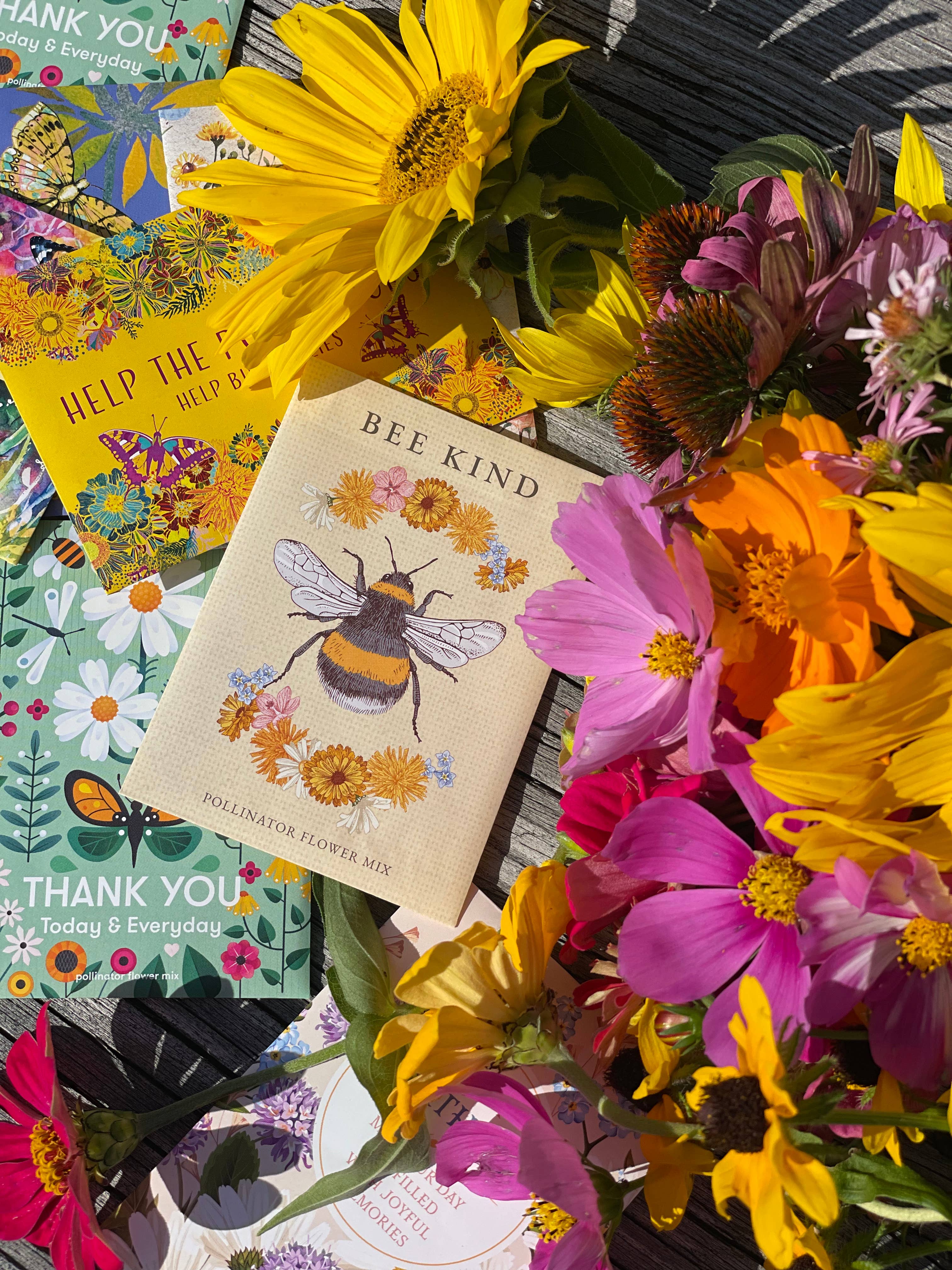 Bentley Seed Co. - Bee Kind Pollinator Wildflower Mix Seed Packets