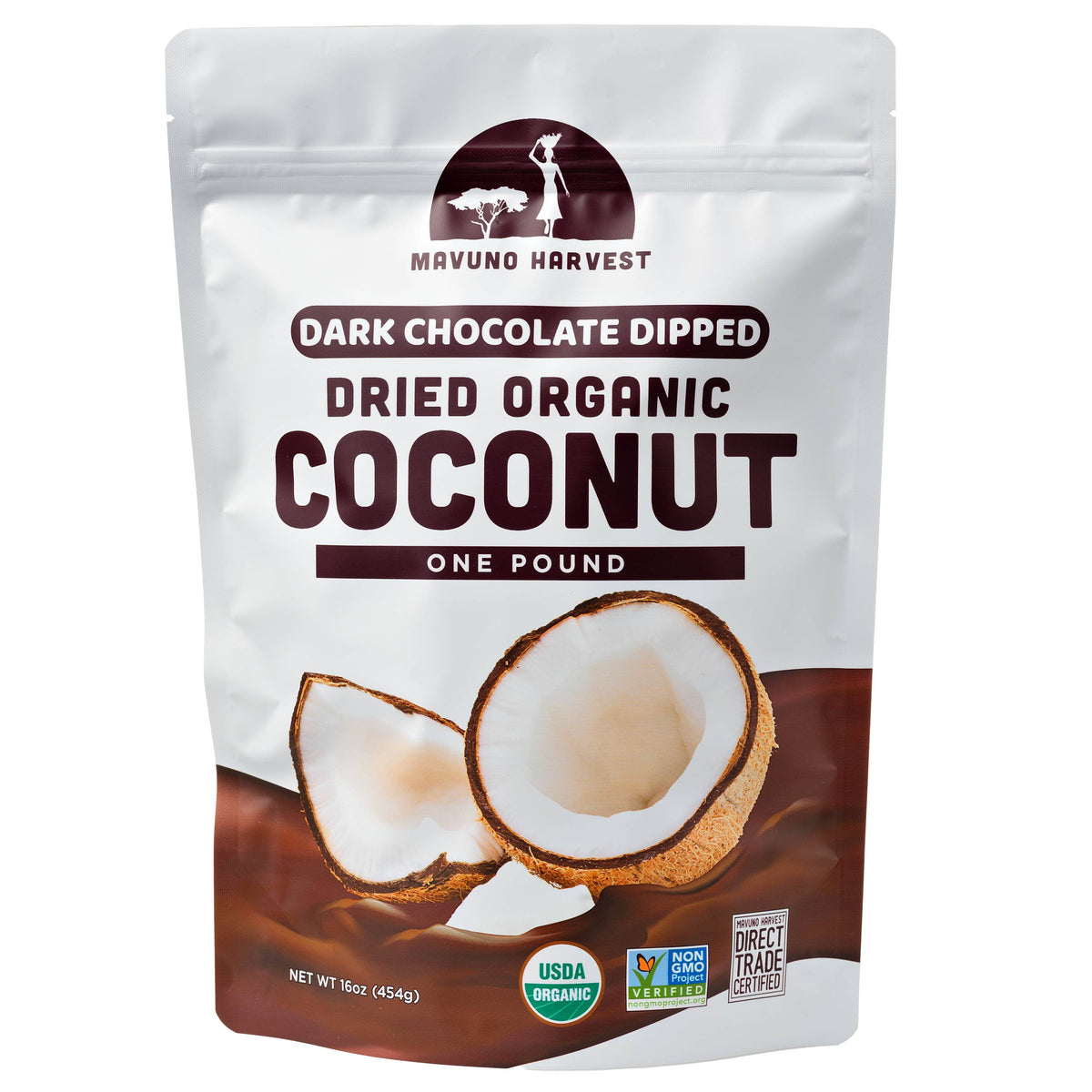 Organic Dark Chocolate Dipped Dried Coconut