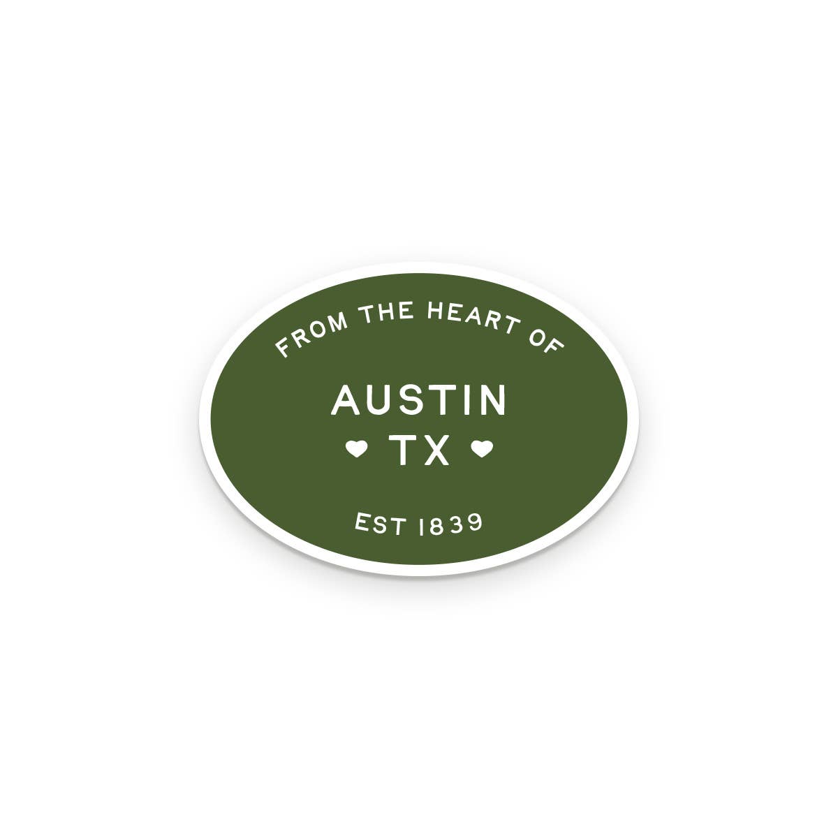 Custom City From The Heart Sticker close-up detail