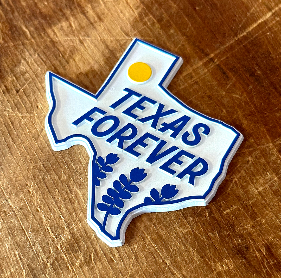 Texas Forever Magnet close-up detail