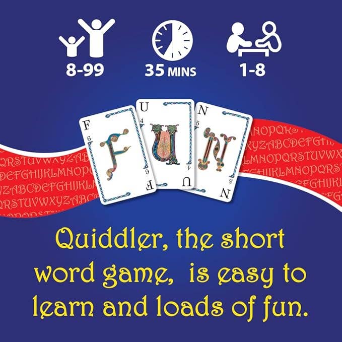 Quiddler - Game Chest Classic Word Building Card Game - 8+