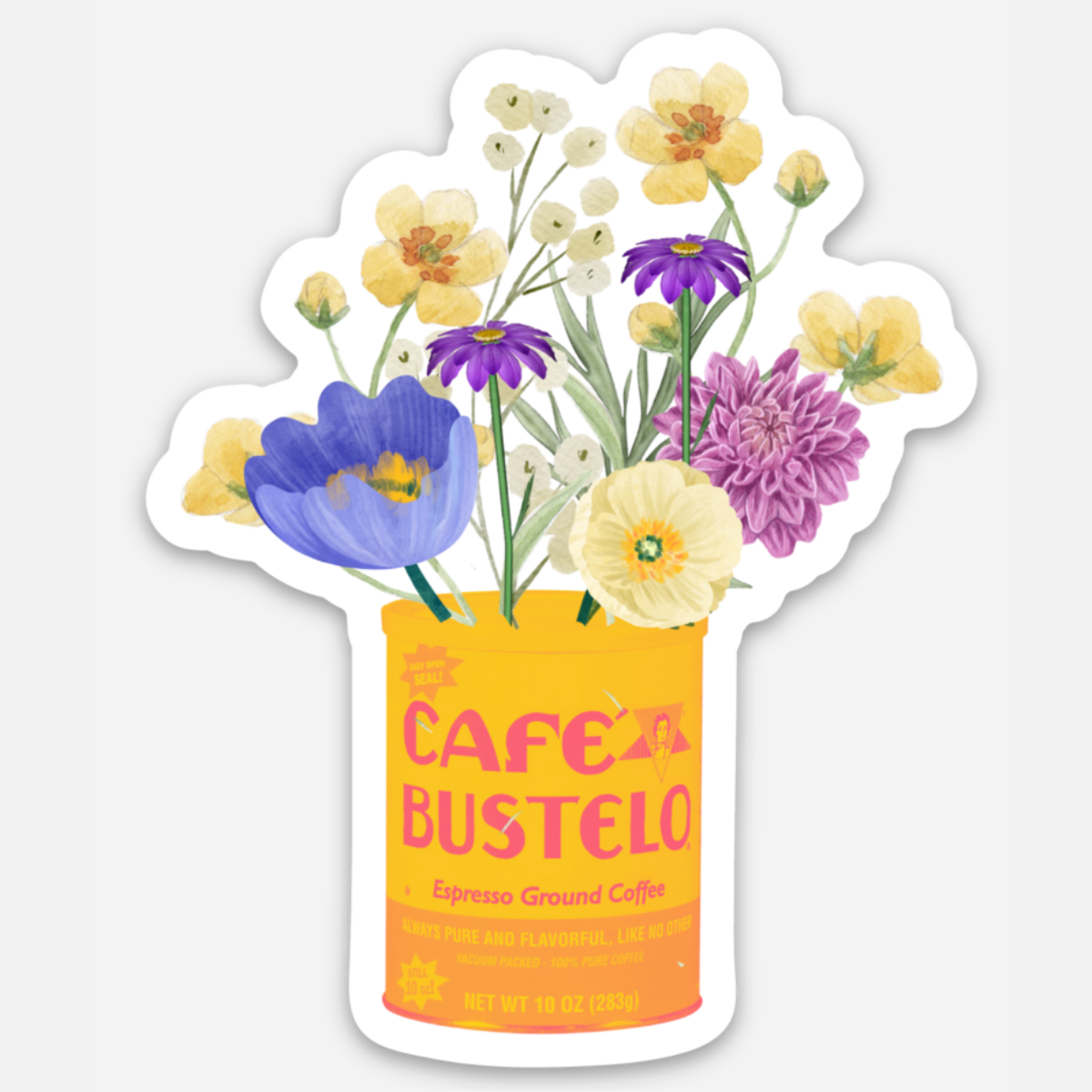 Cafe Bustelo Sticker trendy vinyl decal for coffee lovers