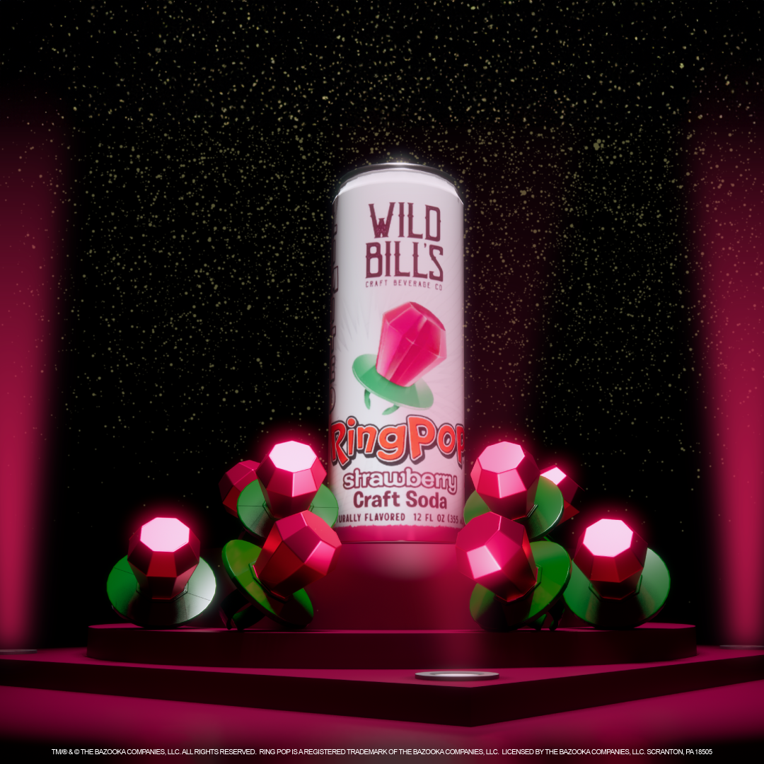 Ring Pop Soda Strawberry Pure Cane Sugar