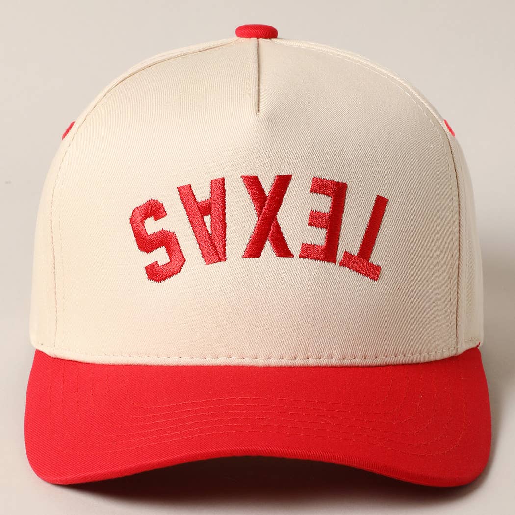 TEXAS- Upside Down Trucker Baseball Cap