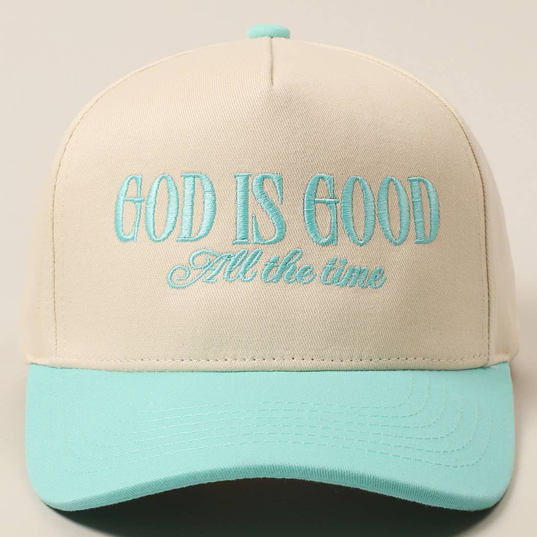 God Is Good All The Time embroidered trucker hat variant