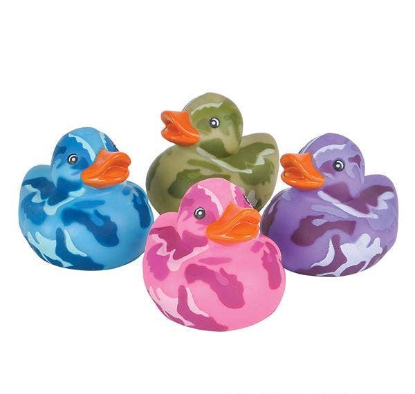 LLB Camouflage Rubber Duckies bath toys set