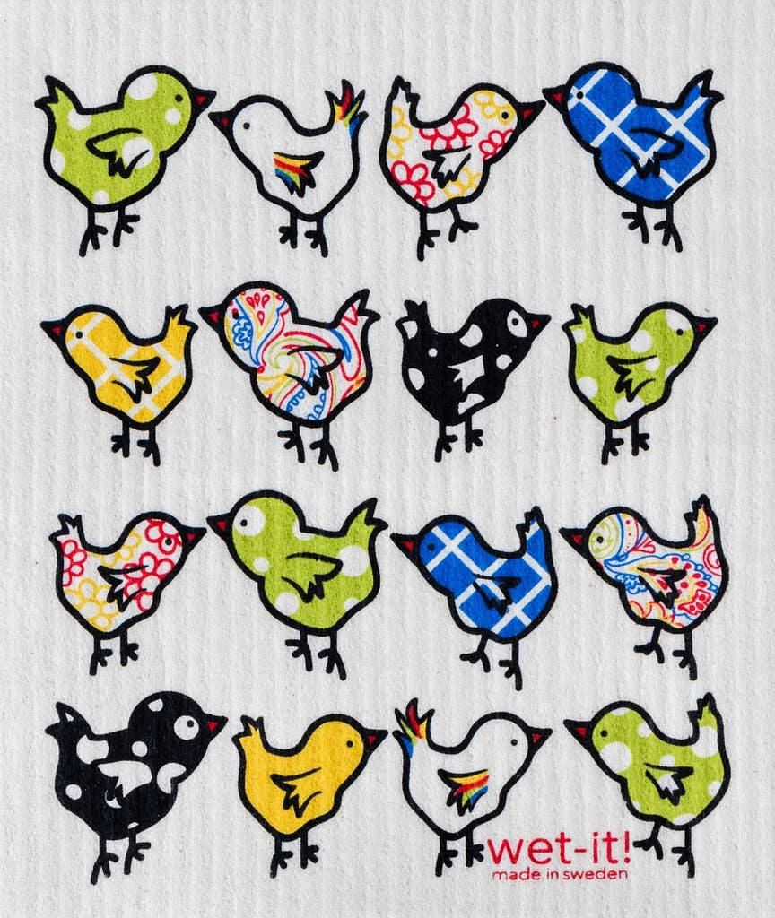 Little Chix Swedish Cloth with baby chick pattern