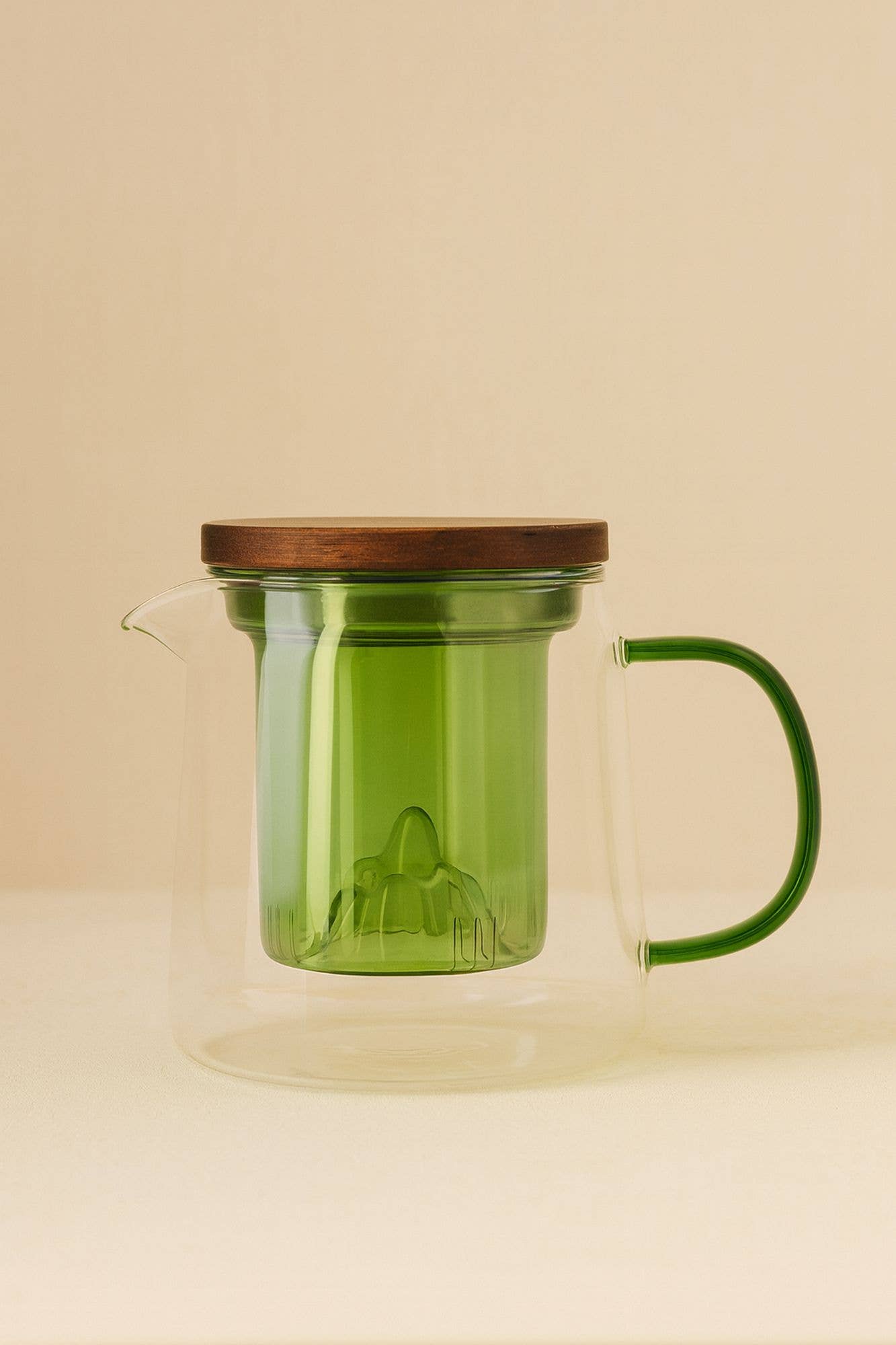 450 ml glass teapot with handle and jade infuser LASKA