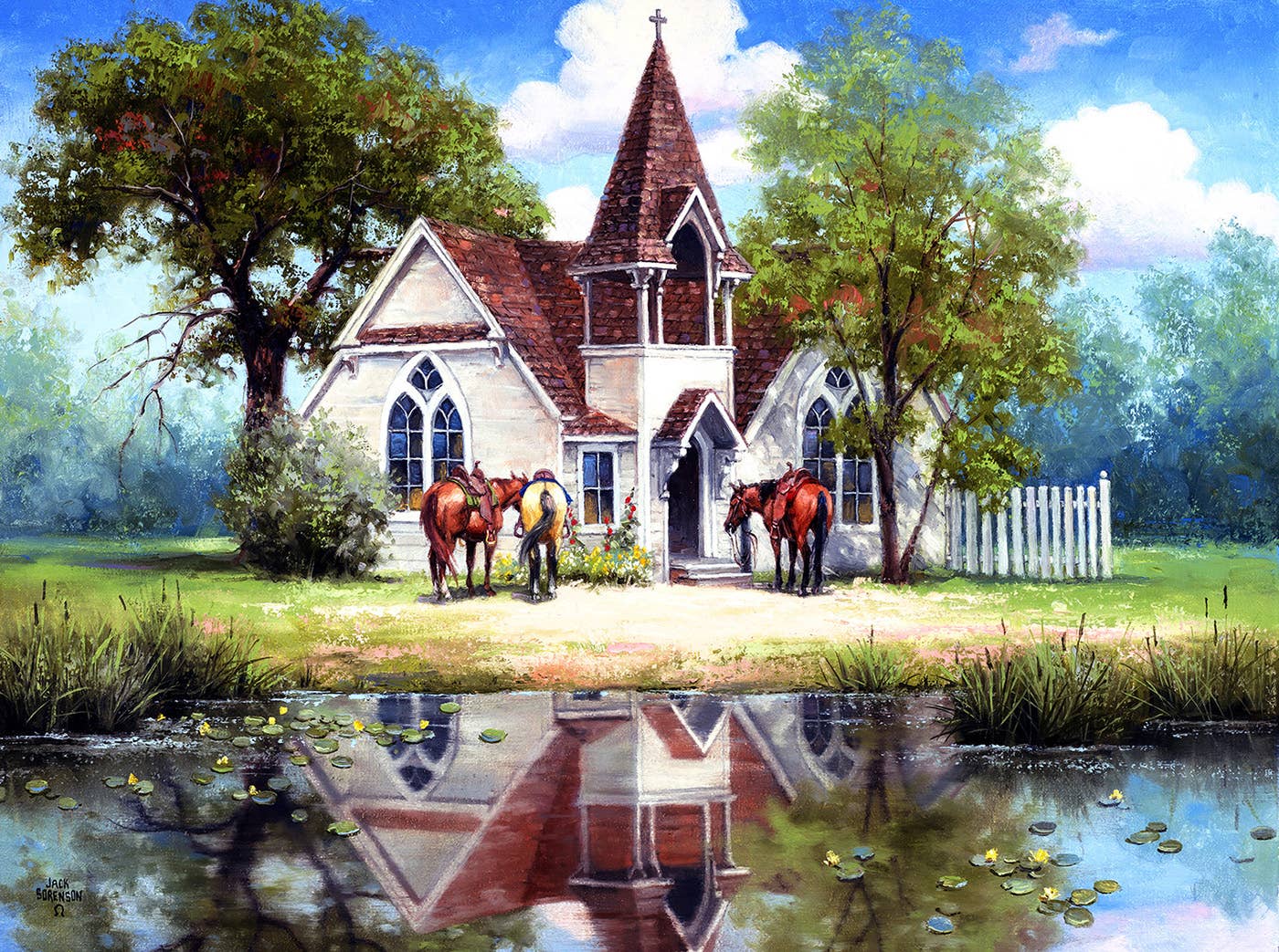 0120 Reflections of a Country Church 1000 pc Puzzle