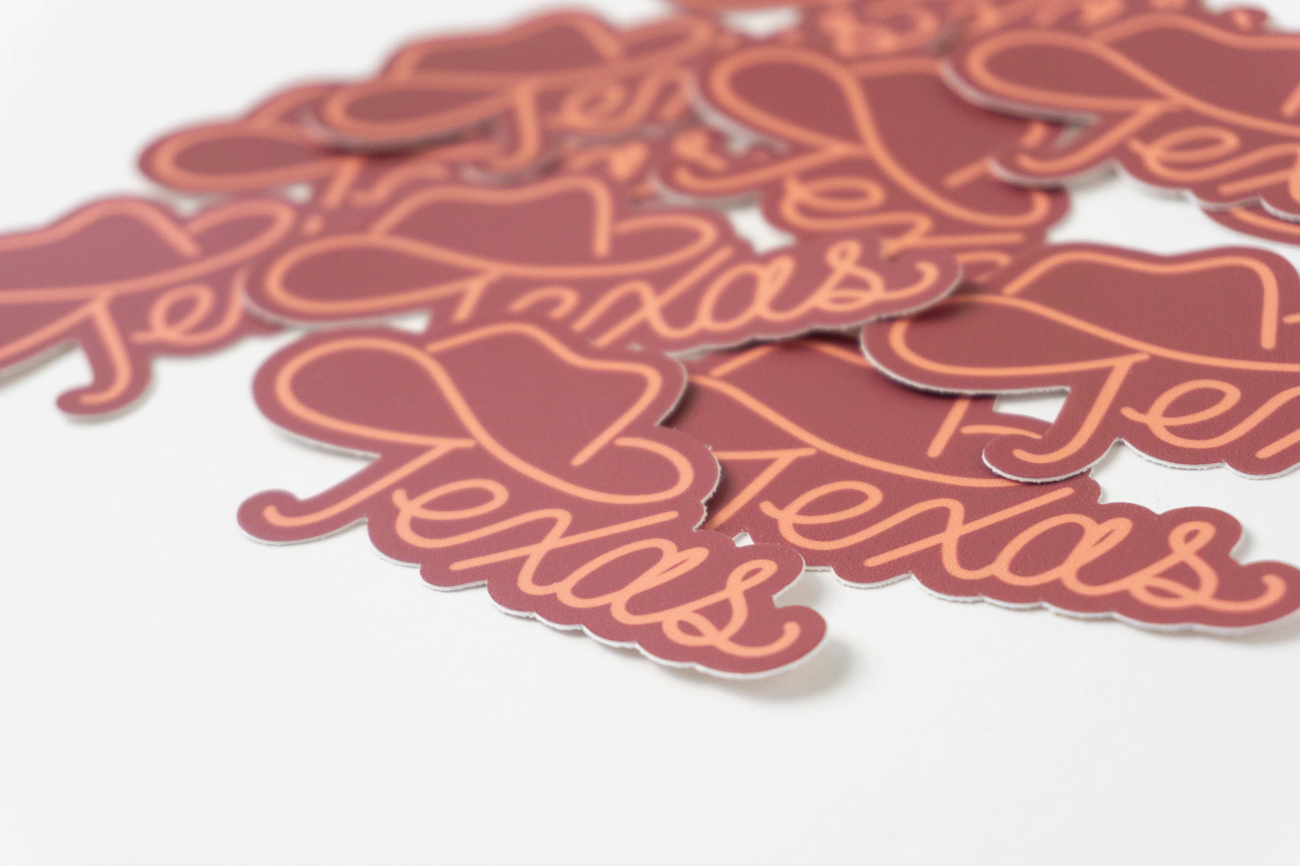 Texas cowboy hat sticker