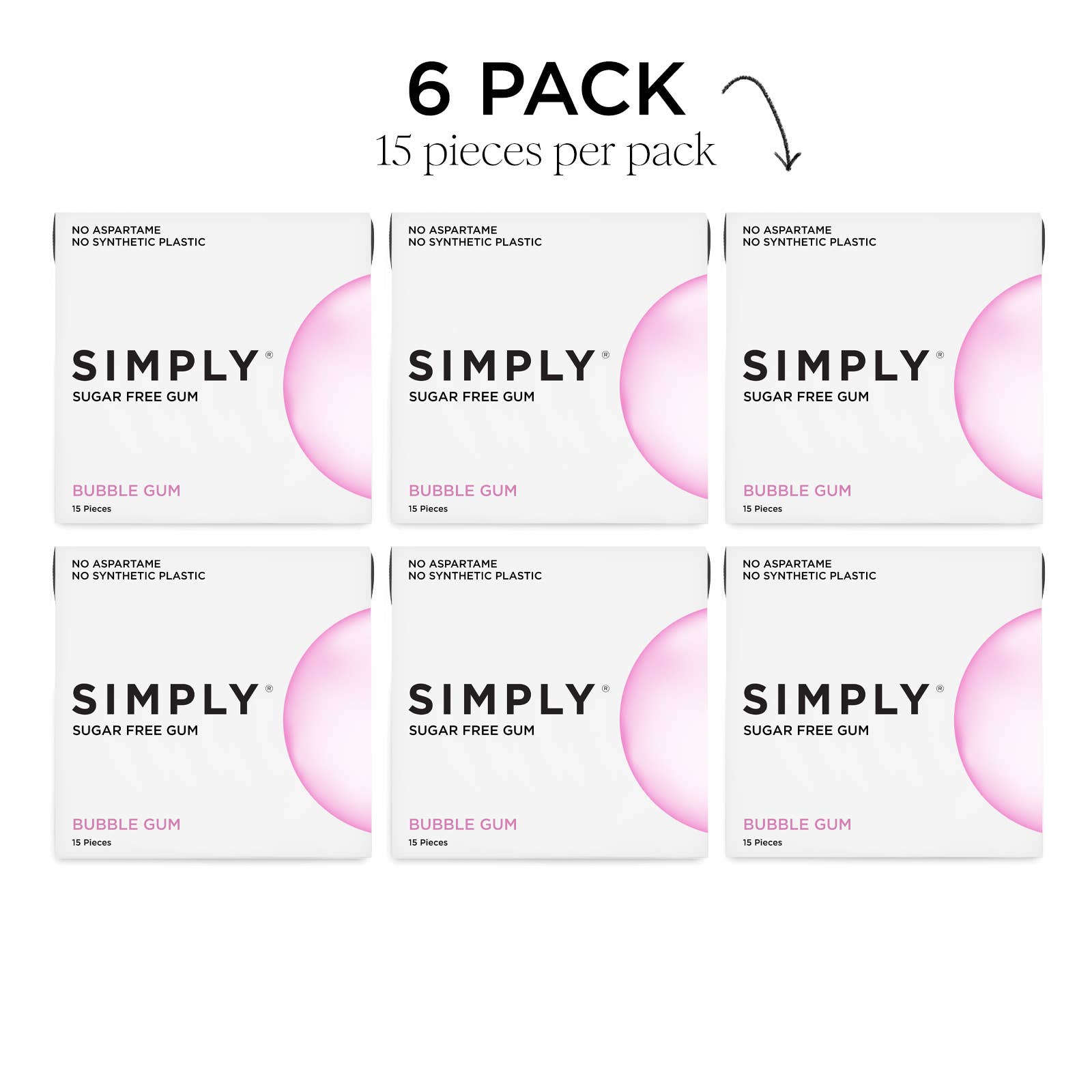 Simply Gum natural bubble gum lifestyle shot