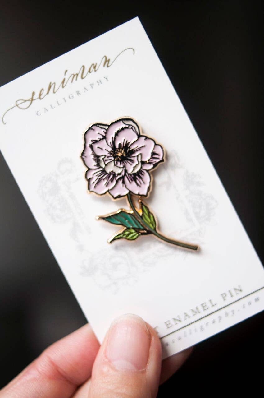 Peony Soft Enamel Pin