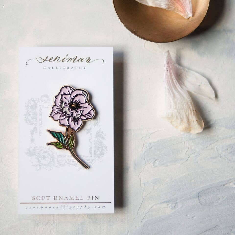 Peony Soft Enamel Pin
