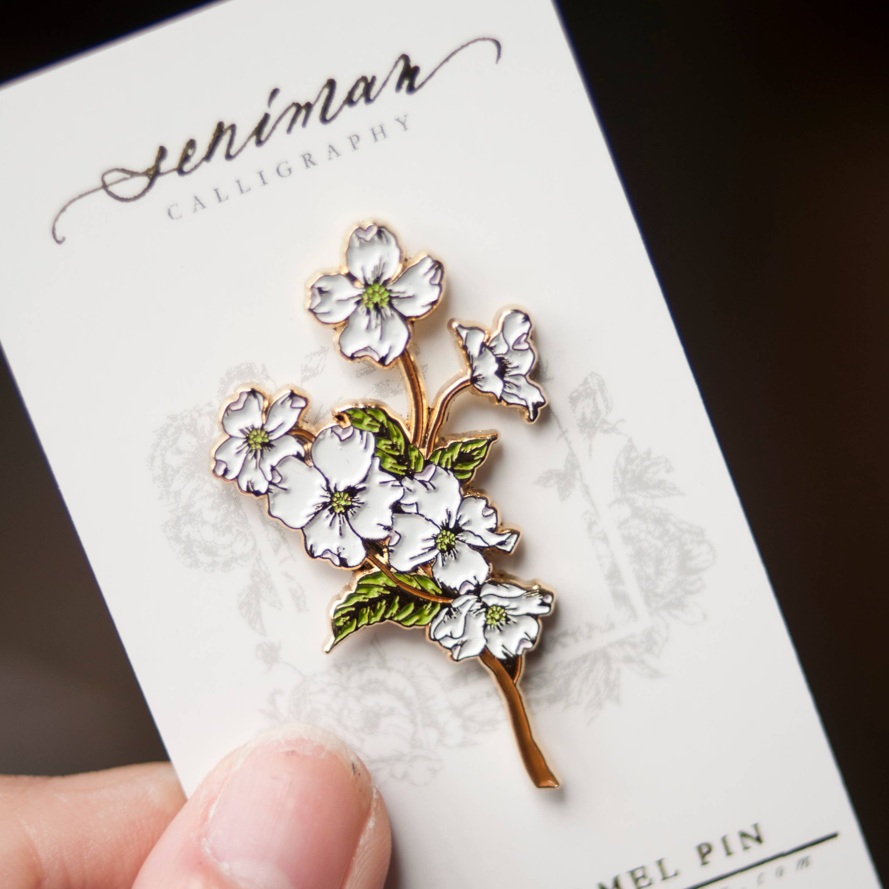 Dogwood Gold Soft Enamel Pin
