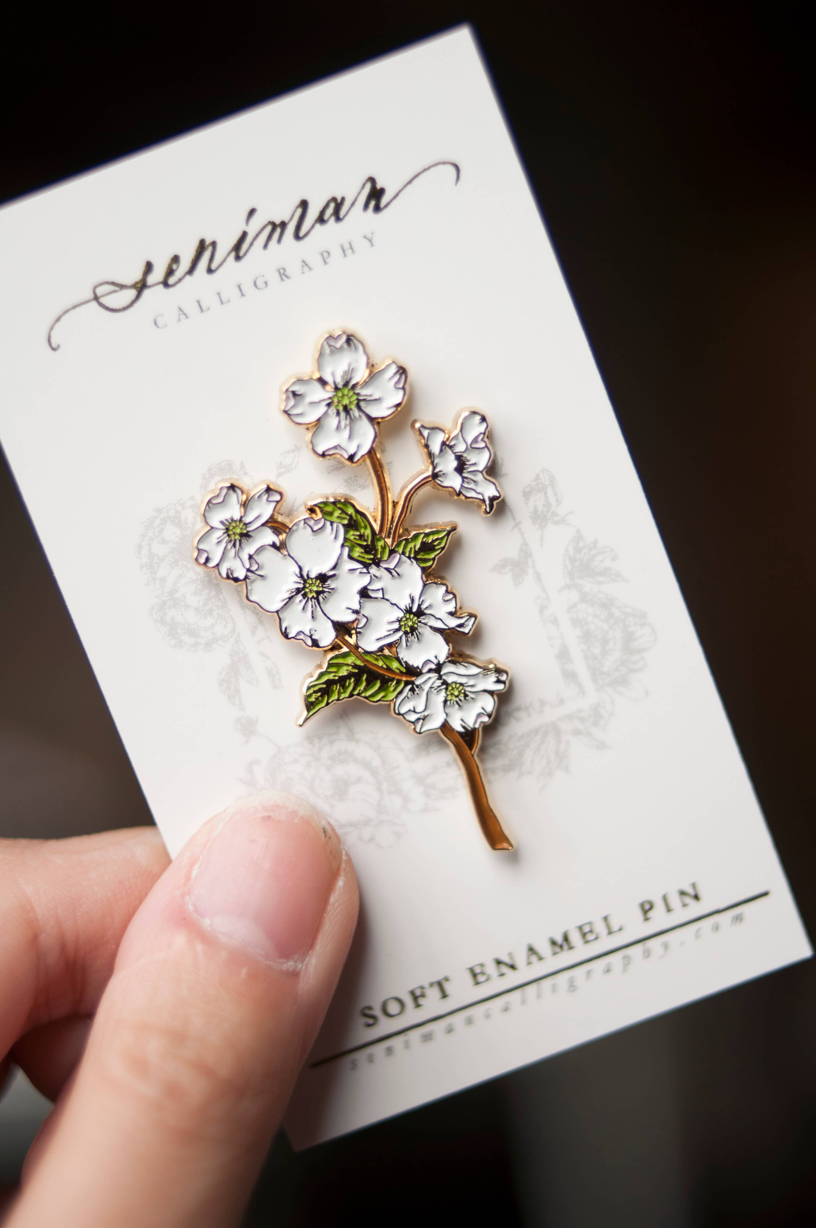Dogwood Gold Soft Enamel Pin