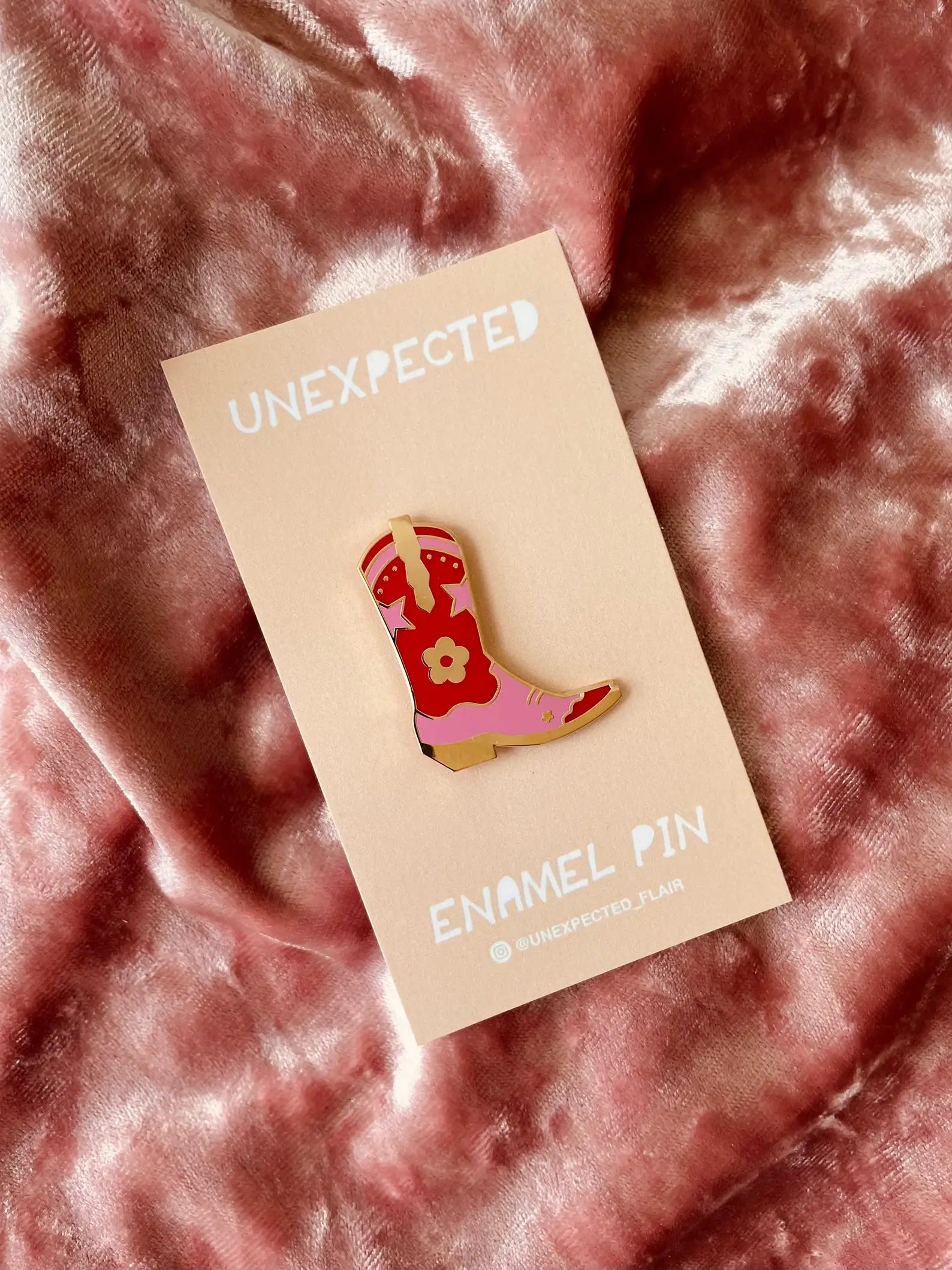 Cowgirl Cowboy Boot Enamel Pin western design
