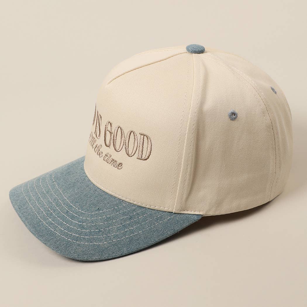 God Is Good All The Time embroidery trucker hat additional color