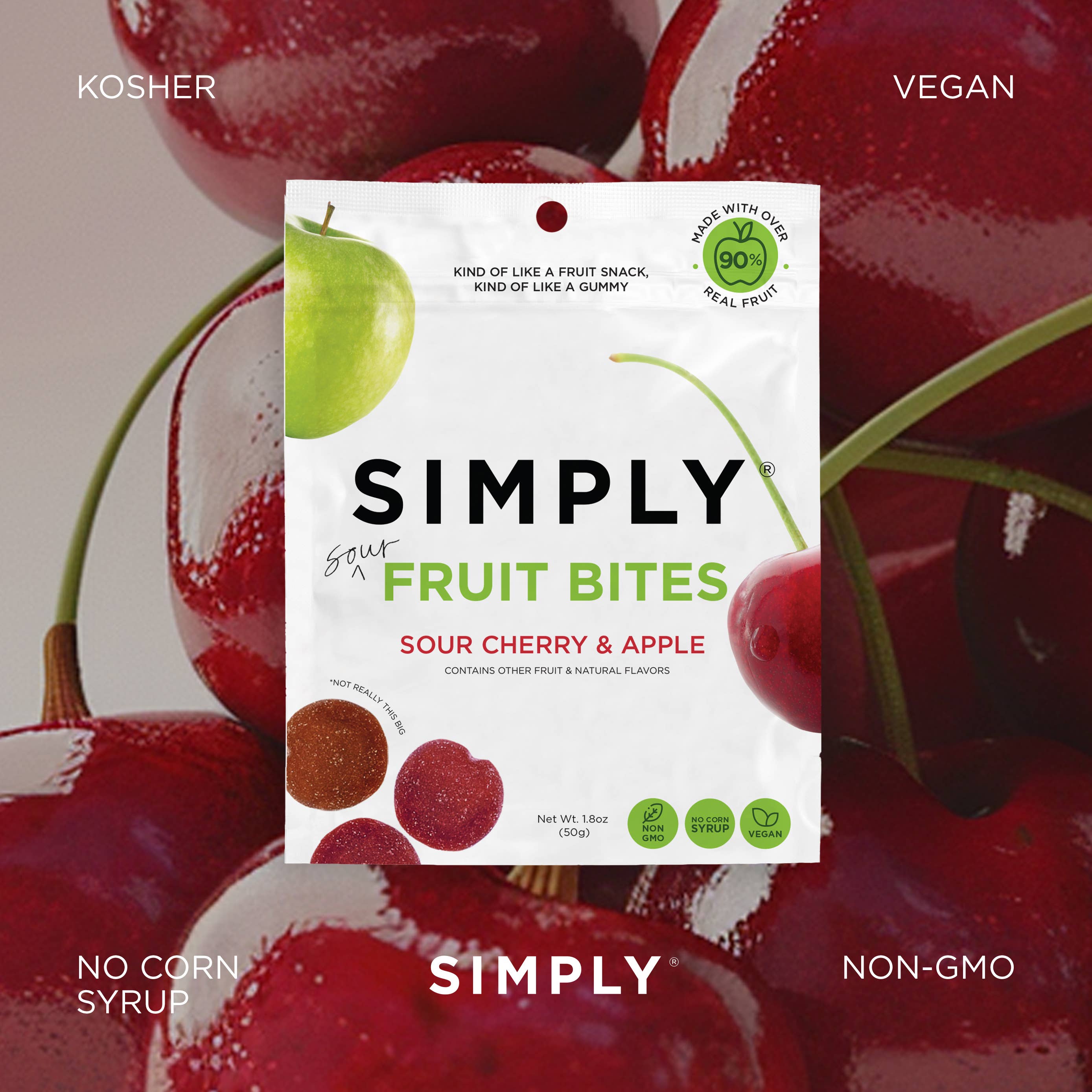 Fruit Bites - Sour Cherry & Apple (1.8 oz Bags)