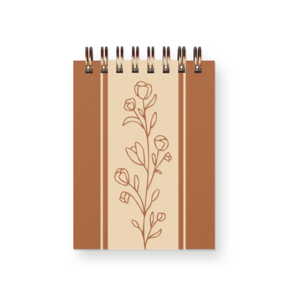 Flower Vine Mini Jotter Notebook: Copper
