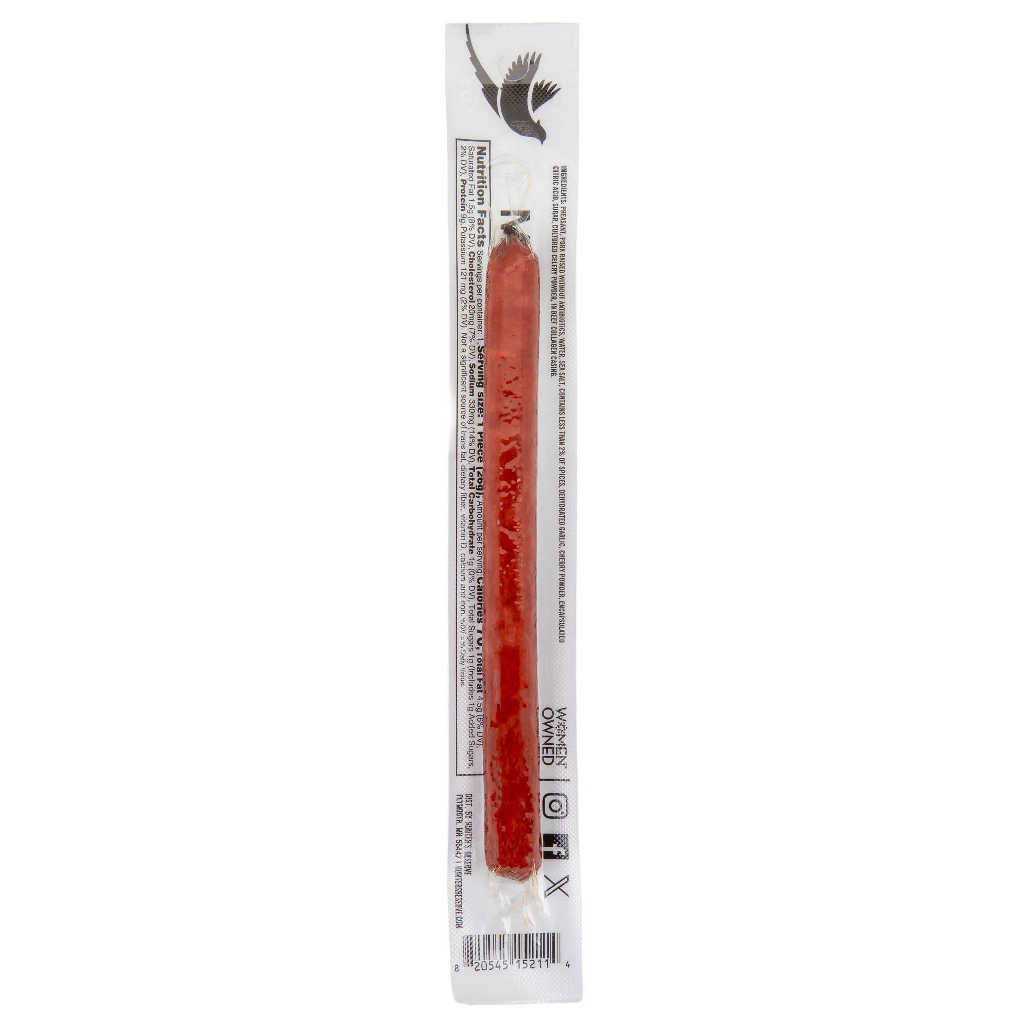 Pheasant meat sticks close-up of individual stick