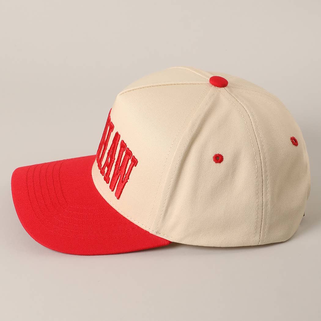 YEEHAW two-tone embroidered trucker hat lifestyle shot