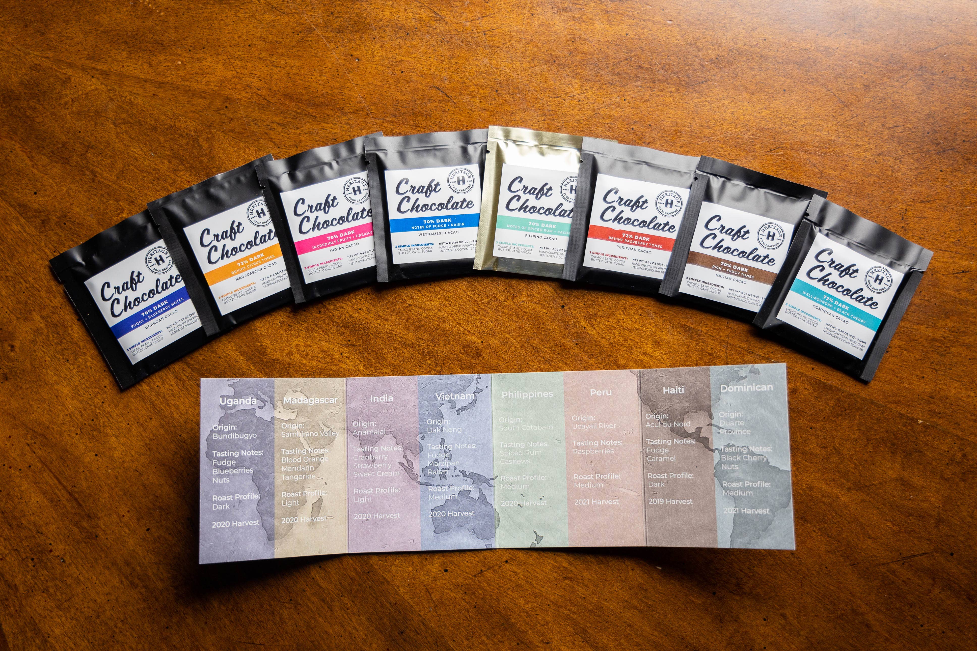 72% Dominican Republic Dark Craft Chocolate 8g