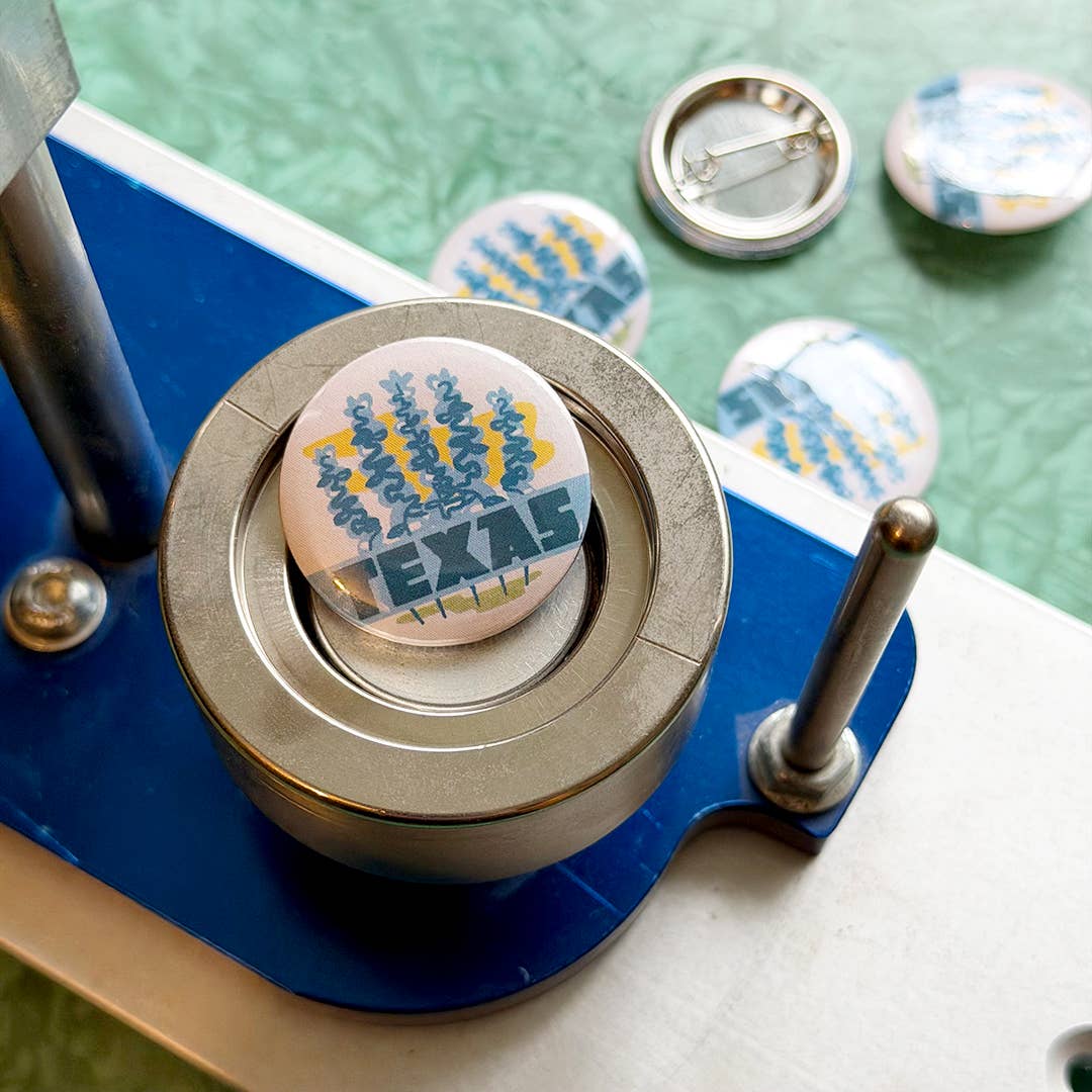 Texas Bluebonnet Button