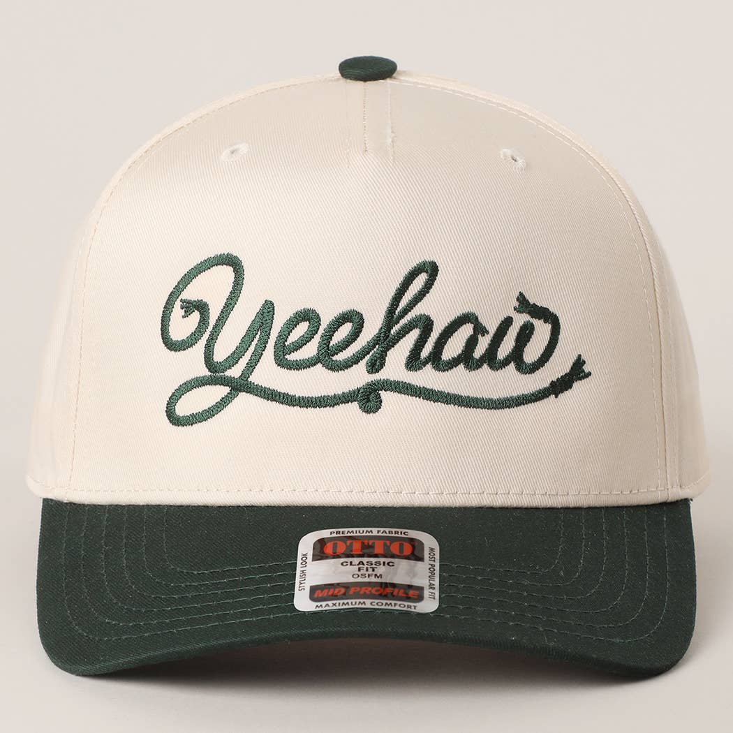 Yeehaw western script embroidered trucker hat alternate view
