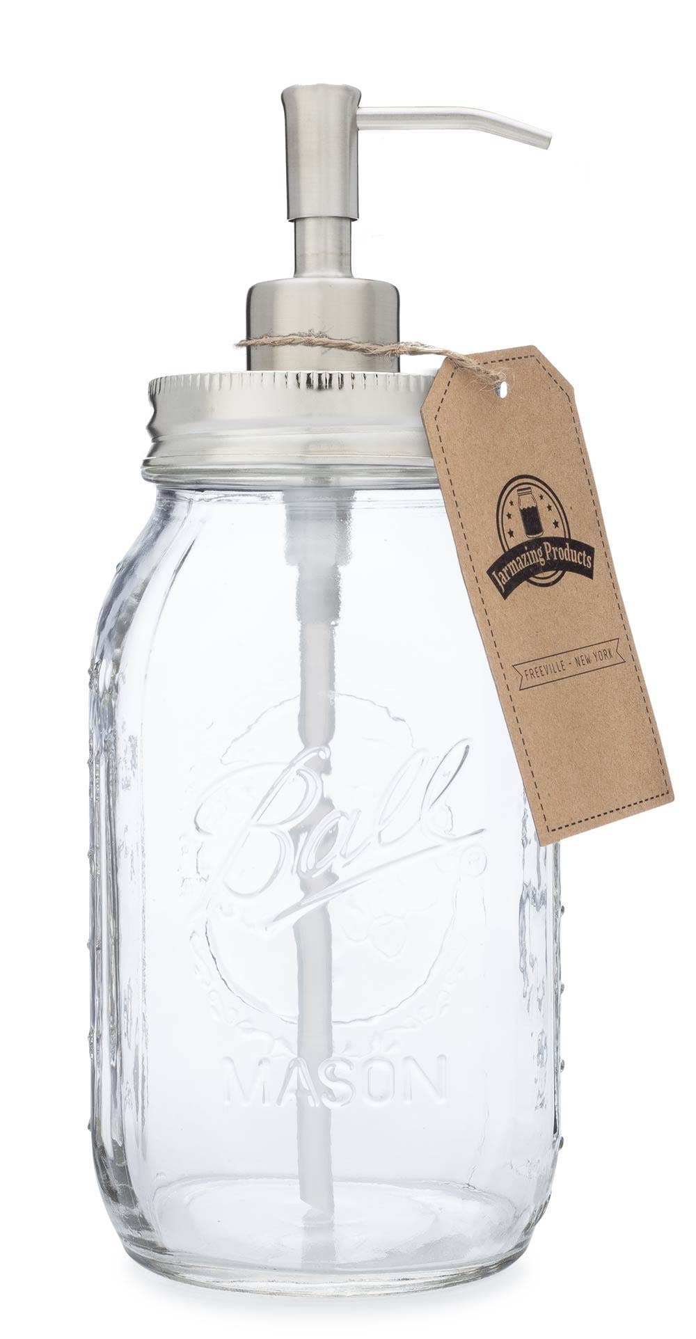 Quart mason jar soap and lotion dispenser with 32oz jar