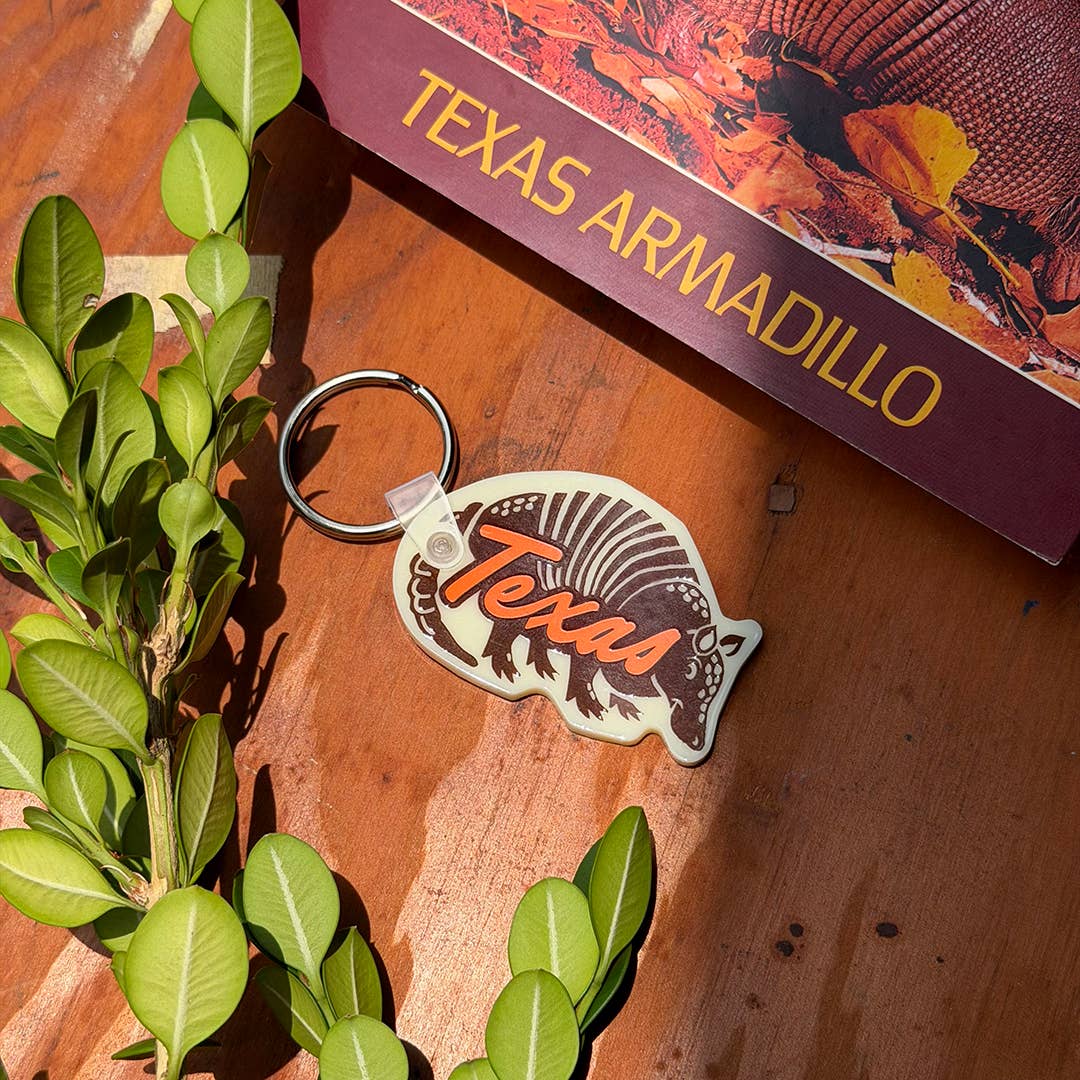 Texas Armadillo Keychain