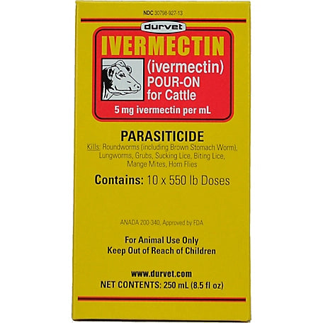 Durvet - 250mL. Ivermectin Pour-On