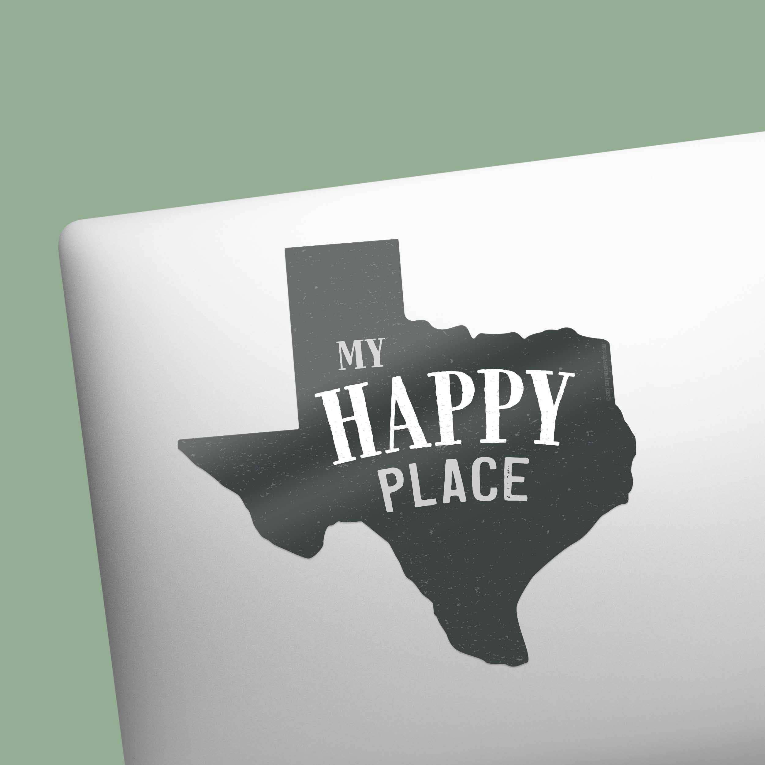 My Happy Place Texas Bumper Sticker