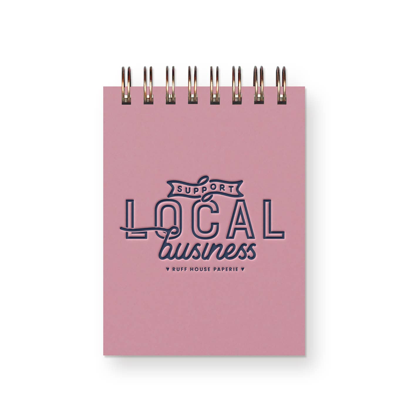 Custom Support Local Business mini jotter notebook styled display