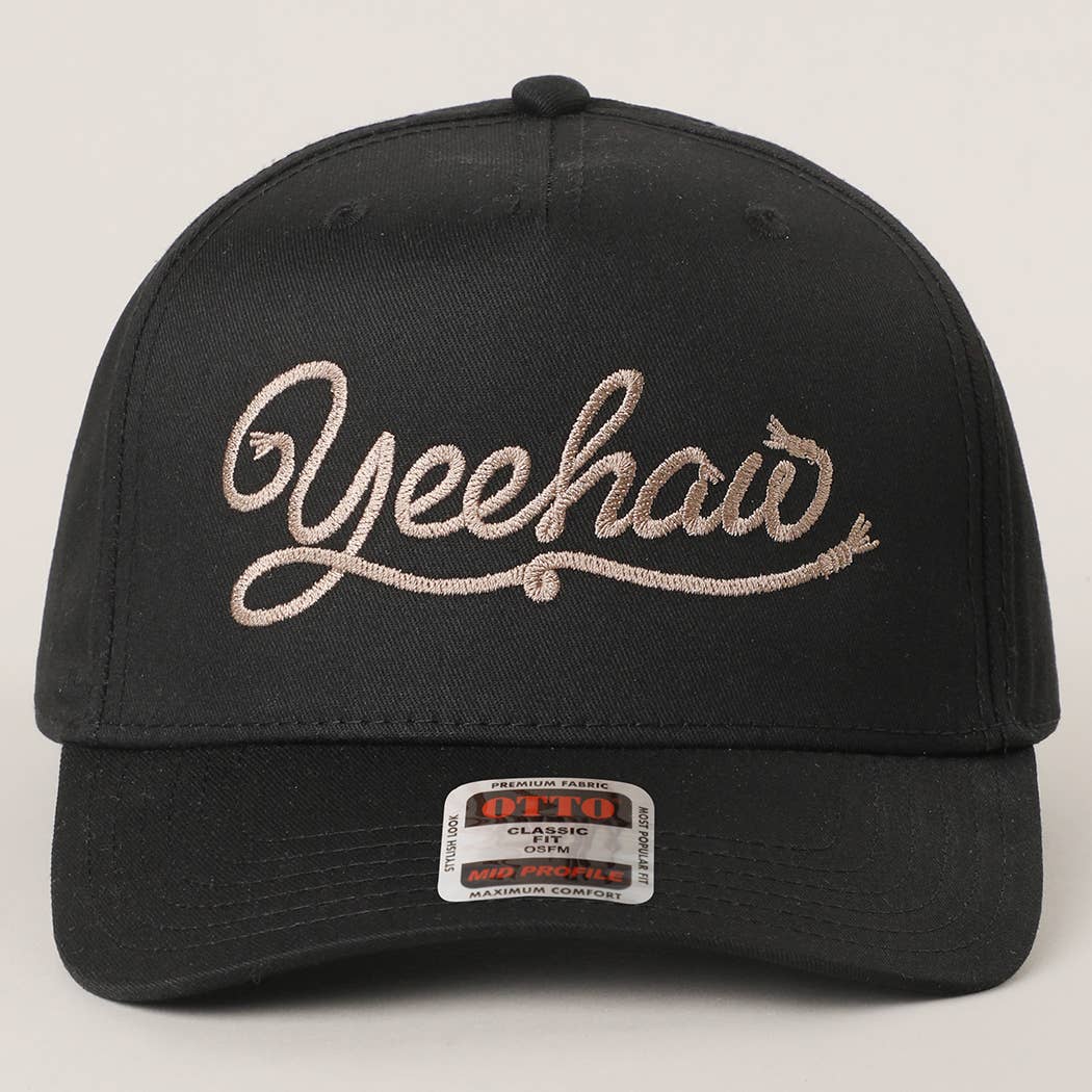Yeehaw western script embroidered trucker hat