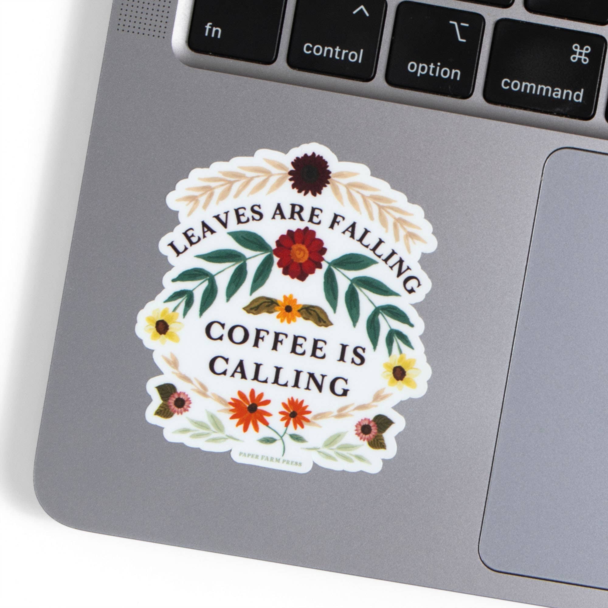 Leaves Are Falling Coffee Is Calling Decal Sticker