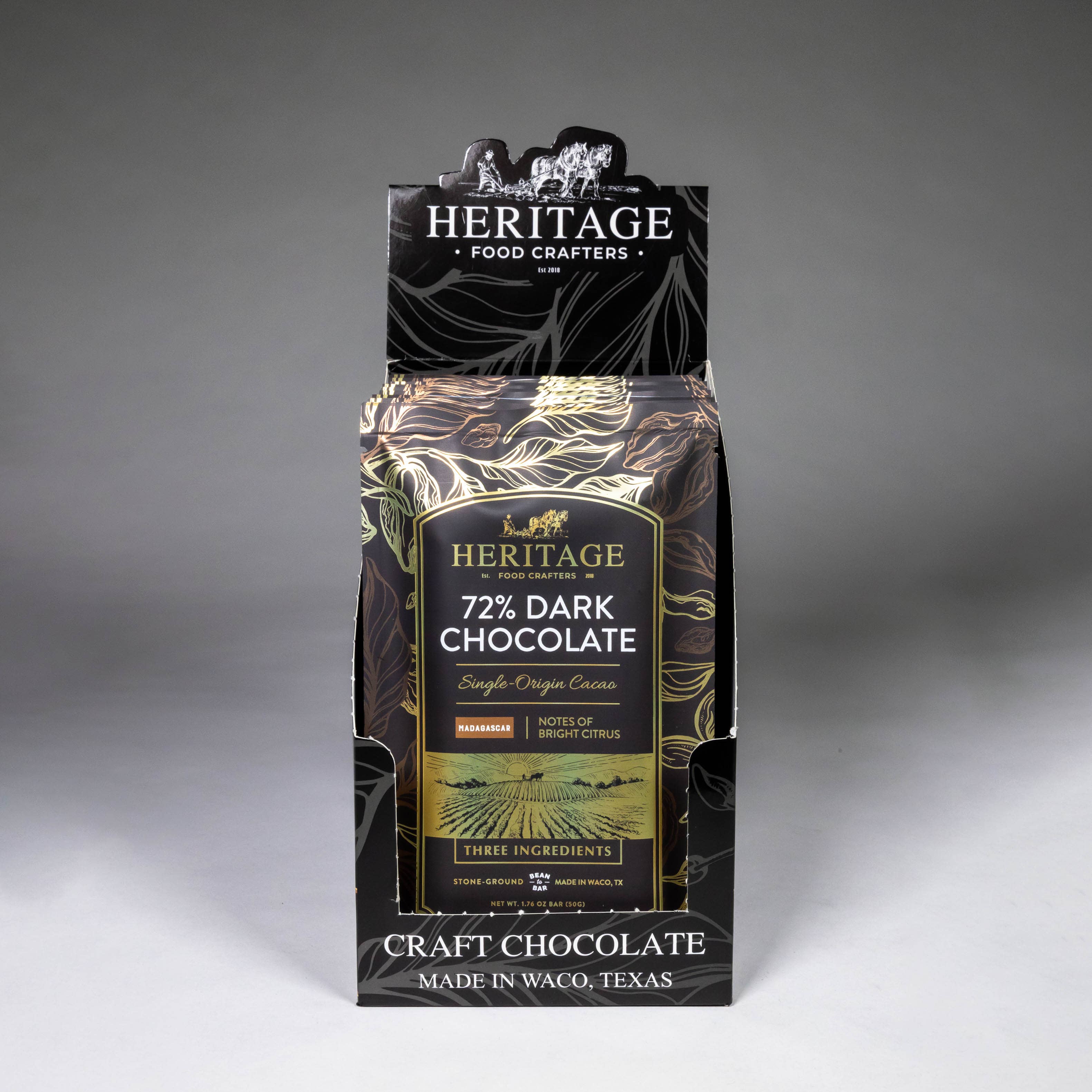 72% Madagascar Dark 50g award-winning craft chocolate bar