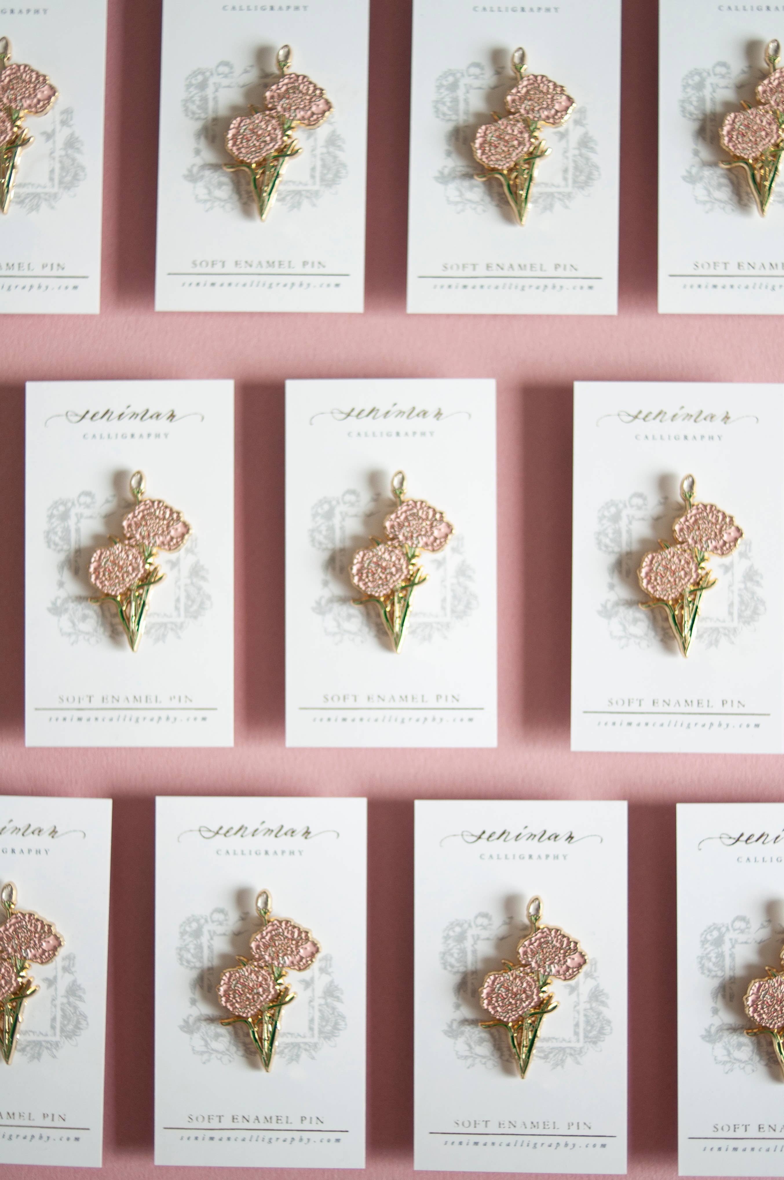 Pink Carnation Soft Enamel Pin
