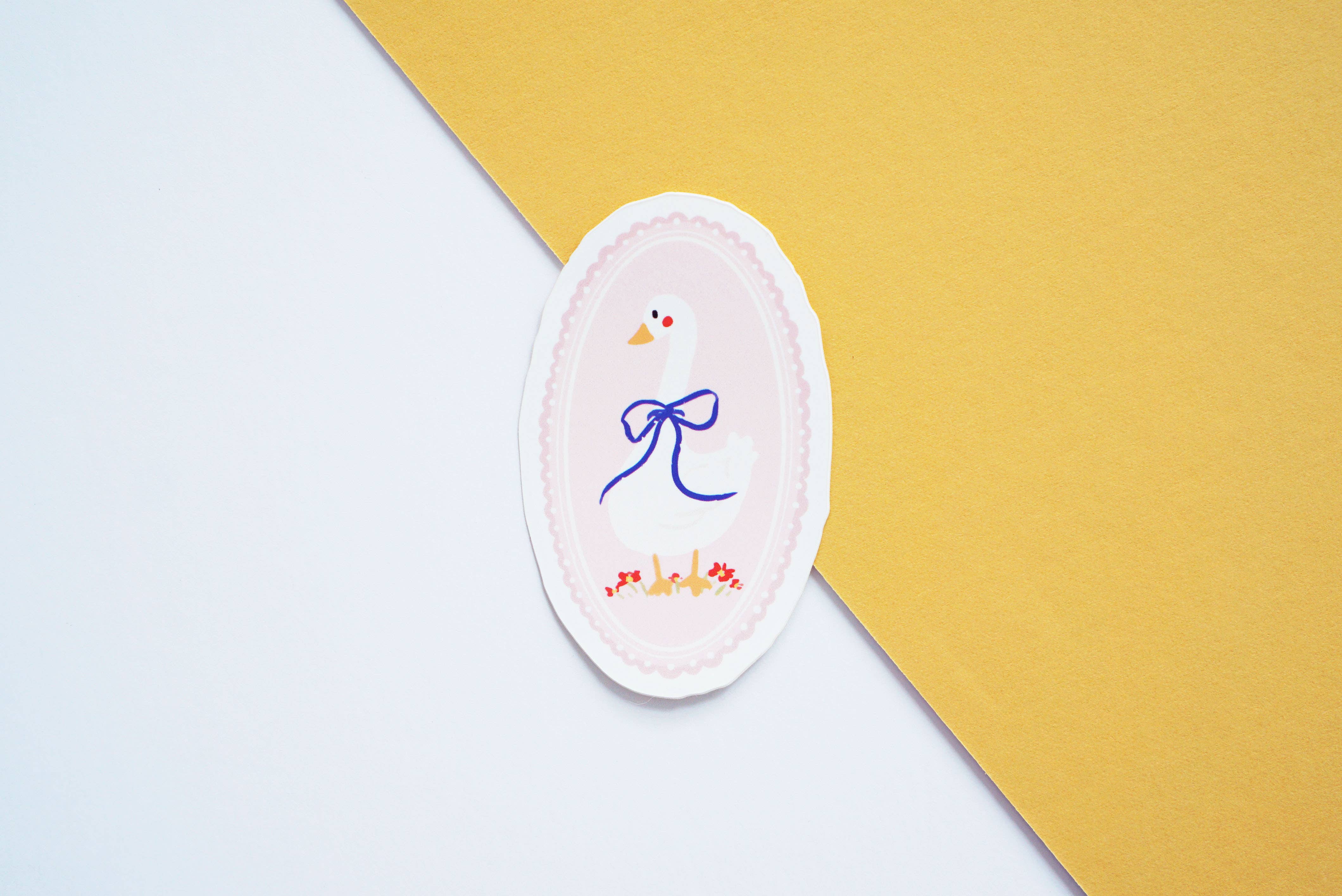 Sweet Vintage Goose Matte Vinyl Sticker