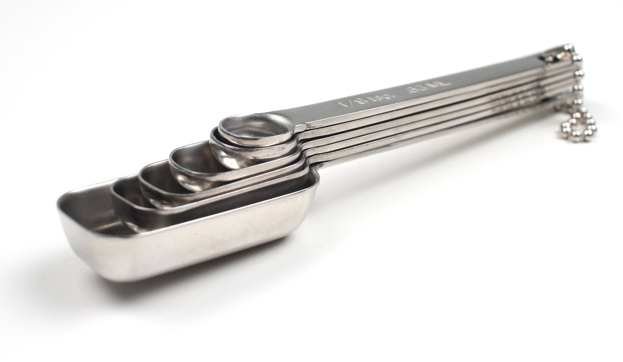 Spice measuring spoon set of 6 on ring clasp