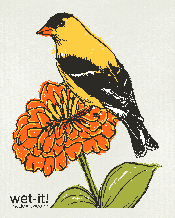 American Goldfinch Swedish Cloth