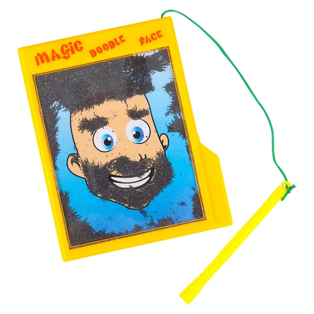 LLB Doodle Face toy with magnetic stylus close-up