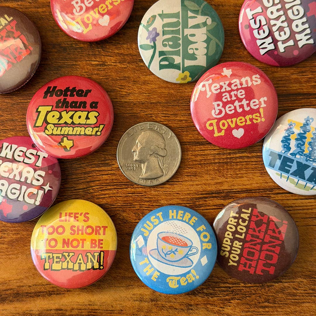 Texas Bluebonnet Button