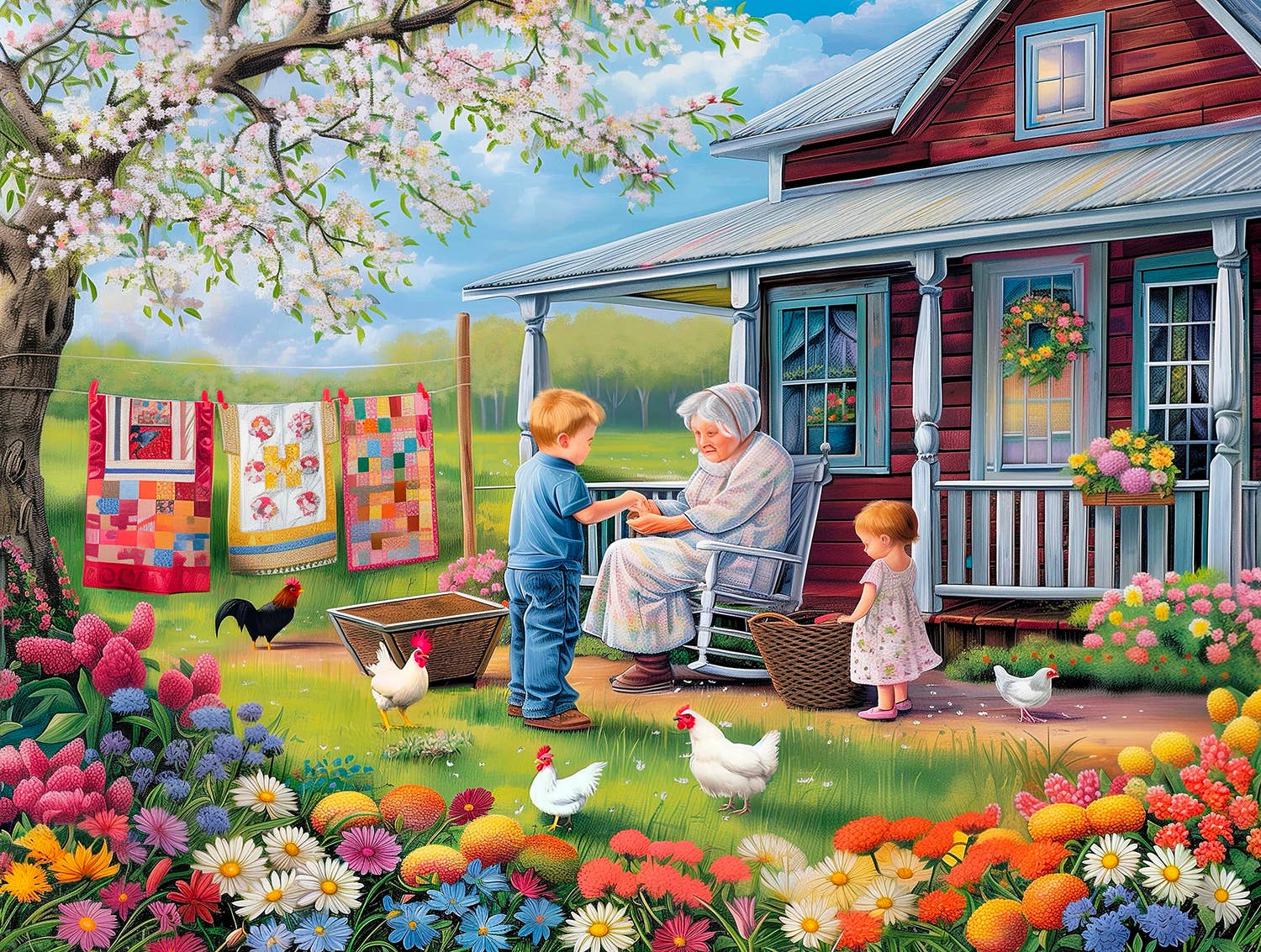Memaw's Helpers 500 piece jigsaw puzzle box