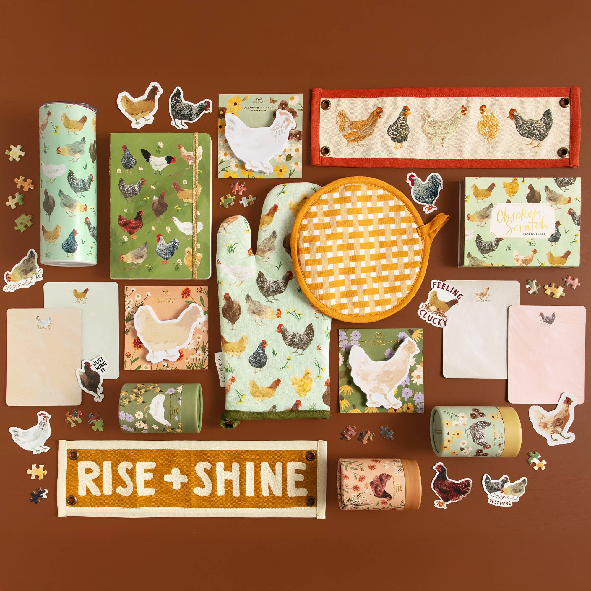 Chicken Meadows mini jigsaw puzzle packaging detail