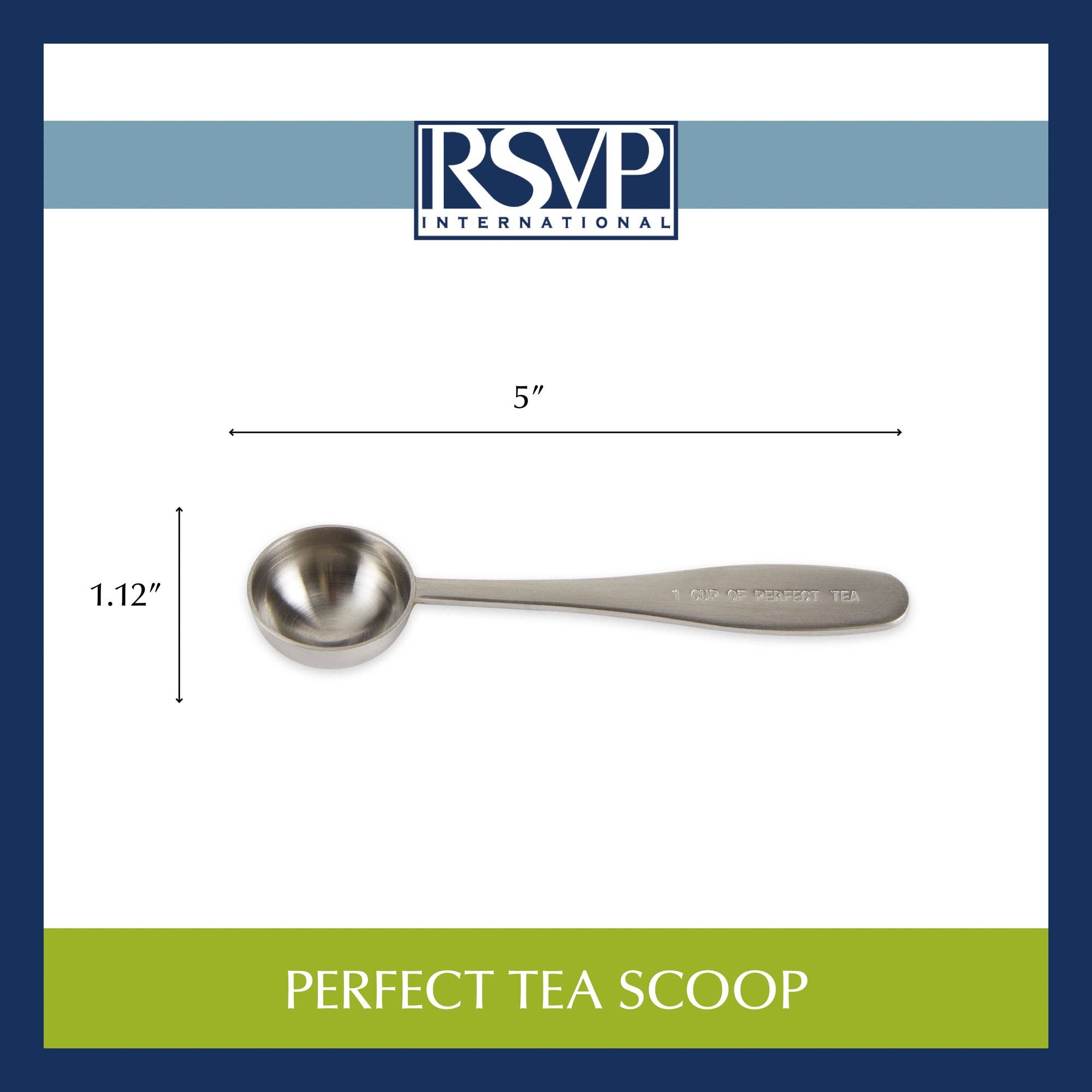 Perfect tea scoop packaging and product display
