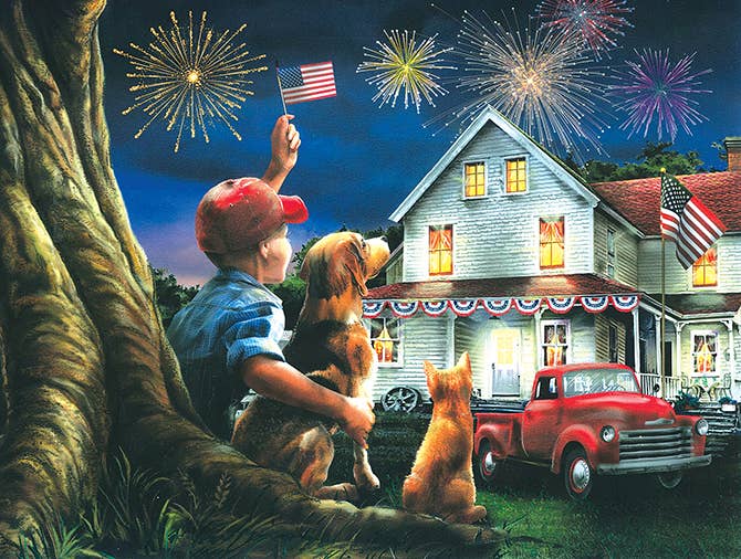 1346 God Bless the USA 300 pc Puzzle