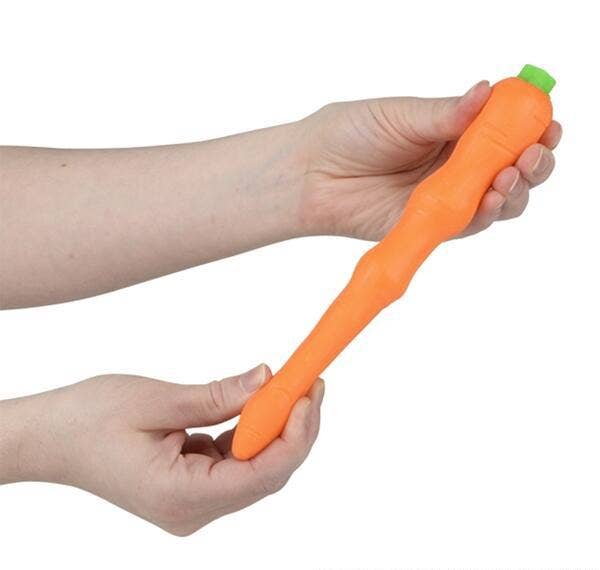 LLB Stretch and Squeeze Carrot toy in packaging